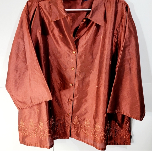 100% Silk Shirt - Picture 1 of 9